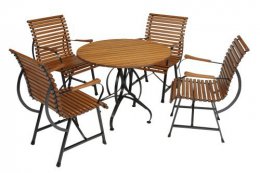 Zahradní nábytek - Souprava s kulatým stolem