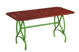 Dětský stůl, stolek - zahradní, venkovní - hnědá barva