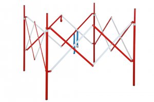 Mobilní skládací zábrana čtvercová